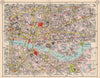 LONDON CITY/EAST END. Southwark Shoreditch Whitechapel Bermondsey 1953 old map