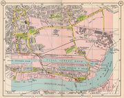 E LONDON Beckton Plaistow Silvertown Woolwich Canning Town Royal Docks 1953 map