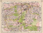 SE LONDON Charlton Woolwich Plumstead Charlton Shooters Hill Kidbrooke 1953 map