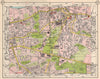 SE LONDON Charlton Woolwich Plumstead Charlton Shooters Hill Kidbrooke 1953 map