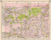 SE LONDON. Plumstead Abbey Wood Belvedere East Wickham Welling 1953 old map