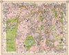 SW LONDON. Wandsworth Putney Wandsworth West Hill Earlsfield Wimbledon 1953 map