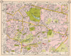 SE LONDON. Blackfen Bexleyheath Blendon Albany Park Bexley North Cray 1953 map
