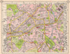 SW LONDON. Wimbledon Collier's Wood Merton Morden Raynes Park Mitcham 1953 map