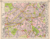 SW LONDON. Wimbledon Collier's Wood Merton Morden Raynes Park Mitcham 1953 map