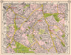 S LONDON. Mitcham Tooting Streatham West Norwood Norbury Eastfields 1953 map