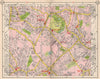 S LONDON. Upper/South Norwood Sydenham Thornton Heath Anerley Penge 1953 map