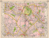 S LONDON. Upper/South Norwood Sydenham Thornton Heath Anerley Penge 1953 map