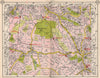SE LONDON. Beckenham Sydenham Downham Bromley Shortlands Plaistow 1953 old map