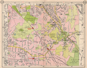 SE LONDON. Chislehurst Widmore Bickley Petts Wood Elmstead Pett's Wood 1953 map