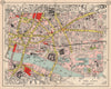 LONDON East End Spitalfields Whitechapel Wapping Borough City Shadwell 1953 map