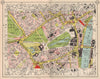 LONDON Westminster Mayfair St James's Belgravia Victoria Covent Garden 1953 map
