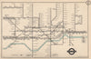 LONDON UNDERGROUND Tube map pre-Victoria Line. South Acton. HARRY BECK 1953