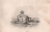 AUSTERFIELD church Yorkshire. Wm Bradford birthplace.Pilgrim fathers. SMALL 1854