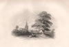 Site of the SCROOBY manor house, Nottinghamshire. Pilgrim fathers. BARTLETT 1854