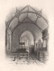STANDISH Chapel and Pew, Lancashire. Pilgrim fathers. BARTLETT 1854 old print