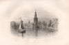 AMSTERDAM, Netherlands. Pilgrim fathers. BARTLETT 1854 old antique print