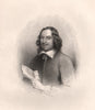 Massachusetts Governor Edward Winslow. Pilgrim fathers. BARTLETT 1854 print