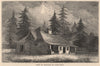 DOGS. View of kennels at Glen-Tana 1881 old antique vintage print picture