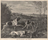 DOGS. Dogs and Partridges. (After Desportes) 1881 old antique print picture