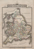 ENGLAND AND WALES by John CARY. Miniature antique map. Original colour 1812