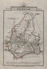 DURHAM by John CARY. Miniature antique county map. Original colour 1812