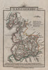 LANCASHIRE by John CARY. Miniature antique county map. Original colour 1812