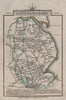 LINCOLNSHIRE by John CARY. Miniature antique county map 1812 old