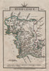 MIDDLESEX by John CARY. Miniature antique county map. Original colour 1812