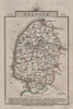 NORFOLK by John CARY. Miniature antique county map. Original colour 1812