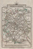 SHROPSHIRE by John CARY. Miniature antique county map. Original colour 1812