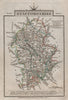 STAFFORDSHIRE by John CARY. Miniature antique county map 1812 old