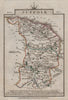 SUFFOLK by John CARY. Miniature antique county map. Original colour 1812