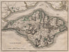 ISLE OF WIGHT by John CARY. Miniature antique map. Original colour 1812