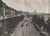 The Victoria Embankment, from Waterloo Bridge. London 1896 old antique print