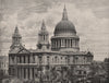 St. Paul's Cathedral. London. Churches 1896 old antique vintage print picture