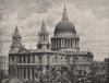 St. Paul's Cathedral. London. Churches 1896 old antique vintage print picture