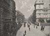 Pall Mall, Looking East. London 1896 old antique vintage print picture