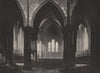 Interior of the Temple Church, Looking East. London 1896 old antique print
