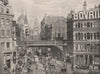 Ludgate Circus. London 1896 old antique vintage print picture