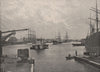 The West India Import Dock. London. Ports 1896 old antique print picture