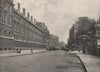 Knightsbridge, with the barracks. London. Militaria 1896 old antique print