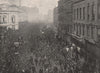 A Political Demonstration. On the way to Hyde Park. London 1896 old print
