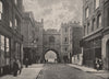 St. John's Gate, Clerkenwell. London 1896 old antique vintage print picture