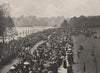 A meet of the coaching club. London 1896 old antique vintage print picture