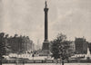 Trafalgar Square, looking down Whitehall. London 1896 old antique print