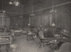 Smoking-Room of The Carlton Club. London 1896 old antique print picture