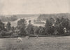 View from Richmond Hill. London 1896 old antique vintage print picture