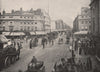 Regent Circus and Oxford Street, Looking East. London 1896 old antique print