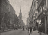 Cheapside, with Bow Church, looking West. London 1896 old antique print